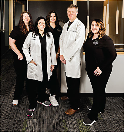 The Loden Vision crew. Left to right: Lauren Poole, Iwaz Barwari, Kiana Hodge, Dr. James Loden, Meghan Kriner.